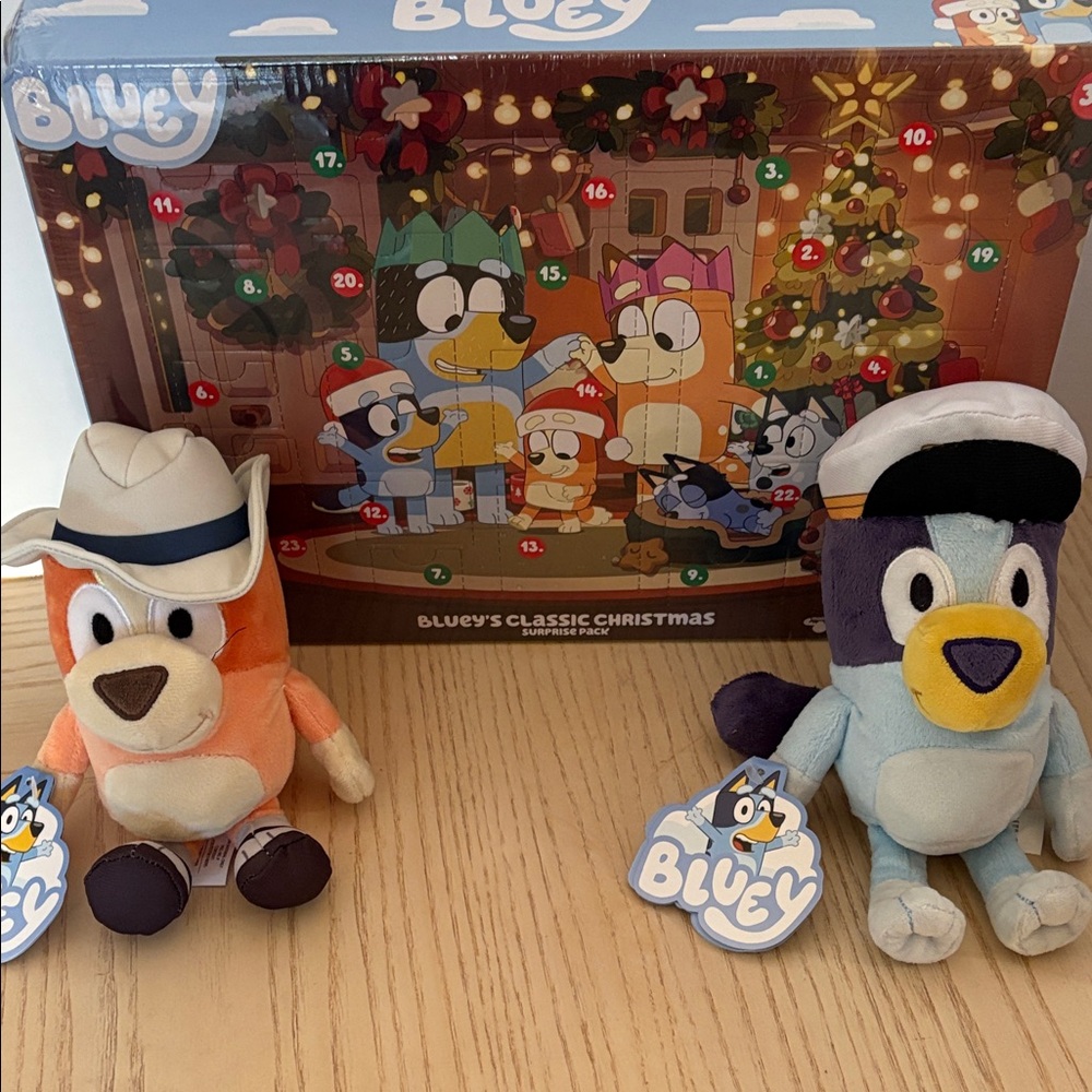 Bluey Christmas Advent Calendar with Plush Toys